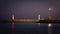 Nocturnal promenade on the Mediterranean coast in Agia Napa