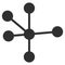 Node Connections Flat Icon Symbol