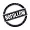 NOFOLLOW text on black grungy round stamp