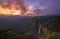 Nohkalikai falls at sunset, Meghalaya, India