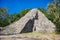 Nohoch Mul, tallest Mayan pyramid in Yucatan, Mexico.