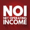 NOI - Net Operating Income acronym, business concept background