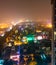 Noida city scape with colorful lights on Diwali