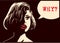 Noir pulp style lady red lips black and white comic book style illustration
