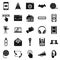 Noise icons set, simple style