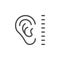 Noise level line outline icon