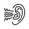 noise reduction audiologist doctor line icon vector illustration