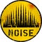 Noise warning sign, vector illustration