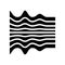 noise waves glyph icon vector illustration