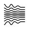 noise waves line icon vector illustration