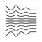 noise waves line icon vector illustration