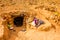 Nomad camp in caves near Todra Gorge, Tinghir, Morocco, Africa