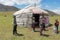 Nomadic yurt house in the mountains of Kazakhstan and Kyrgyzstan