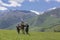 Nomads in the mountains near Bishkek, Kyrgyzstan