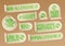 Non allergenic products and hypoallergenic materials stickers set