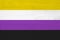 A non-binary flag on with wood texture