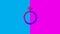 Non binary gender symbol on pink and blue background