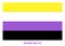 Non-Binary Pride Flag Vector Illustration Designed with Correct Color Scheme
