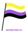 Non-Binary Pride Flag Waving Vector Illustration Designed with Correct Color Scheme.