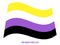 Non-Binary Pride Flag Waving Vector Illustration Designed with Correct Color Scheme