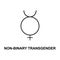 non binary transgender icon. Element of simple web icon with name for mobile concept and web apps. Thin line non binary