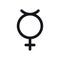 Non binary transgender symbol. Gender and sexual orientation icon or sign concept.