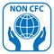 Non CFC icon. Ozone friendly sign. Globe green symbol. Logo template. Vector illustration