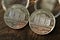 Non-circulating coin 1,50 euro. Austrian silver investment coins with coin capsules.