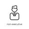 Non-executive director icon. Trendy modern flat linear vector No