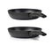 Non Stick Frying Pan Isolated, New Eempty Black Nonstick Cookware with Metal Handles Closeup