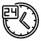 Non stop working icon, outline style