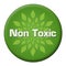 Non Toxic Green Leaves Circle Badge Style