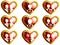 Non-traditional families heart-shaped buttons