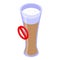 Nonalcoholic beer juice icon isometric vector. Soda wine