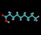 Nonanoic (pelargonic) acid molecule isolated on black