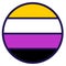 Nonbinary LGBT Pride Flag Festive Circle Badge