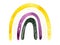 Nonbinary pride month - rainbow watercolor clipart. LGBTQ art