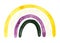 Nonbinary pride month - rainbow watercolor clipart. LGBTQ art,