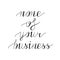 None of your business hand lettering