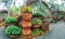 Nong Nooch Park Pattaya with an unusual landscape design of ceramic pots in the form of funny faces and lots of greenery