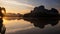 Nong Thale lake with reflection at sunrise, Krabi