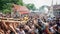 NONGKHAI THAILAND APRIL 13: Songkran Festival, The people pour water and joined parade of the statue of Luang Pho Phra Sai with re