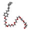 Nonoxynol-9 spermicide molecule, 3D rendering. Atoms are represented as spheres with conventional color coding: hydrogen (white),