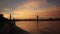 Nonthaburi bridge with sunset