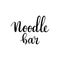 Noodle bar logo, handwritten lettering logotype, good for cafe, noodle shop or ramen shop, modern calligraphy writing