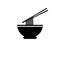Noodle bowl logo template. Chinese food vector design. Ramen noodles illustration. Noodles in the bowl vector sign illustration
