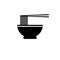 Noodle bowl logo template. Chinese food vector design. Ramen noodles illustration. Noodles in the bowl vector sign illustration