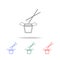 Noodle Box icon. Elements of fast food multi colored line icons. Premium quality graphic design icon. Simple icon for websites, we