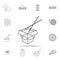 Noodle Box line icon. Detailed set of fast food icons. Premium quality graphic design. One of the collection icons for websites, w