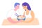 Noodle kiss, couple eating ramen, holding hands in cafe, cute flat illustration, isolated vector drawing, japanese